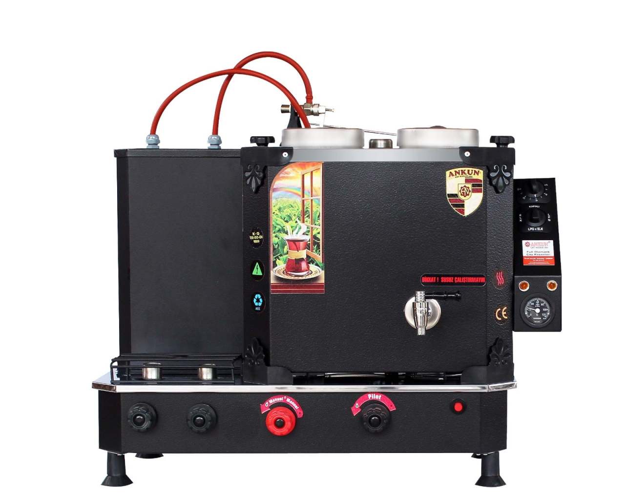 Ankun 2 Demlikli Statik Çay Kazanı ( Çay Robotu )