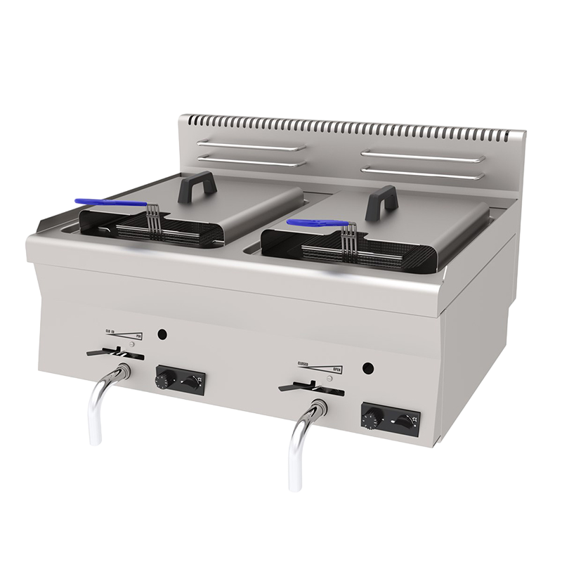 Atalay 600 Seri Fritöz Set Üstü Gazlı 13+13 Lt 80x60 Cm