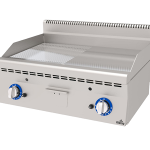 Atalay 600 Seri Yarı Nervürlü Krom Pleyt Izgara Set Üstü Gazlı 80x60 Cm