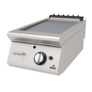 Atalay 730 Seri Nervürlü Pleyt Izgara Set Üstü Gazlı 40x73 Cm