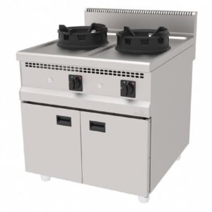 Atalay 900 Seri 2 Gözlü Wok Ocak Dolaplı Gazlı 80x90 Cm