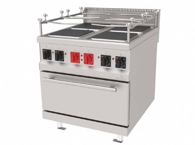 Atalay 900 Seri Gemi Tipi Kuzine Fırın 4 Kare Pleytli Elektrikli 80x90 Cm