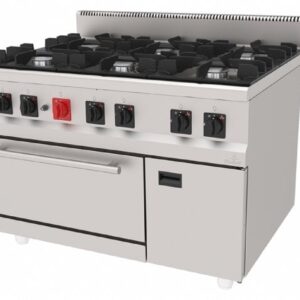 Atalay 900 Seri Kuzine Fırın 6 Gözlü Dolaplı Gazlı 120x90 Cm