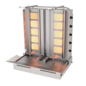 Atalay ADG - 5+5 A Döner Ocağı Alttan Motorlu Hareketli 5+5 Radyanlı Yanyana Gazlı