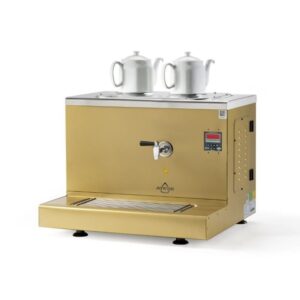 Ateşe Cappadocia Dijital 2 Demlikli Çay Kazanı, 30 L, Gaz+Elektrikli, Gold
