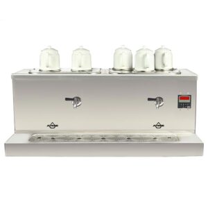 Ateşe Cappadocia Dijital 5 Demlikli Çay Kazanı, 30+30 L, Gaz+Elektrikli, Inox