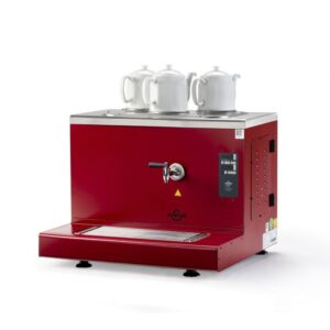 Ateşe Cappadocia Smart Plus Elektrikli 3 Demlikli Çay Kazanı, 30 L Kırmızı