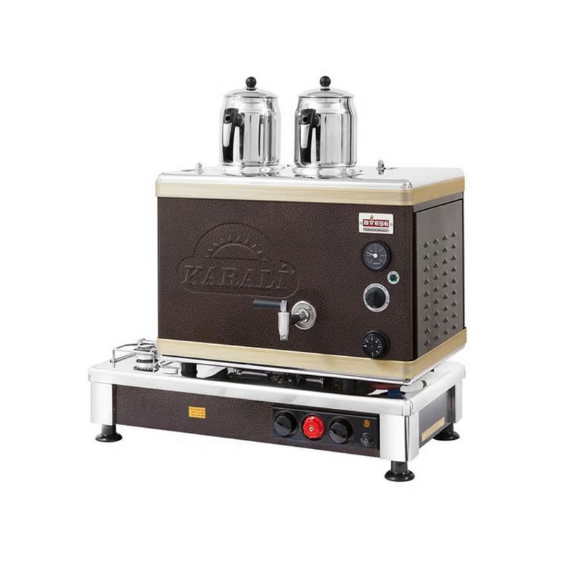 Ateşe Silver Otomatik Gazlı Elektrikli Statik 2 Demlikli Çay Kazanı, 24 Litre - Görsel 2