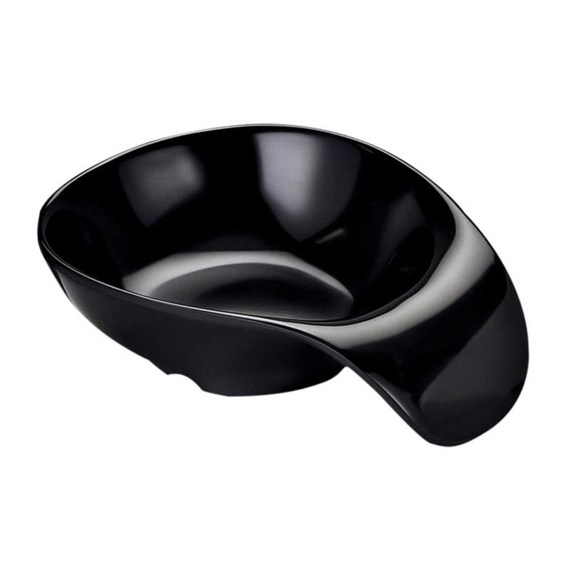 Biradlı BRD-516205 Açık Büfe Minimal Sos Tabağı, 13x9 cm, Siyah