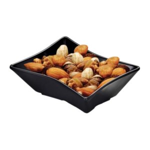 Biradlı BRD-516504 Açık Büfe Minimal Sos Tabağı, 11.5x7x4 cm, Siyah