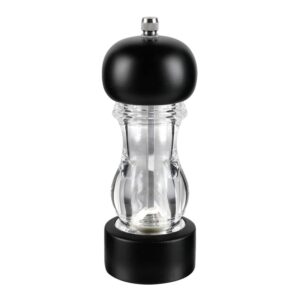 Biradlı BRD-A035 Ahşap Karabiber Değirmeni, 6x16 cm, Siyah