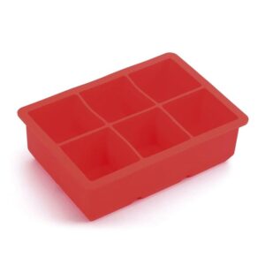 Biradlı GRV-001 Groovy Altılı Kare Silikon Buz Kalıbı, 48x48x48 mm