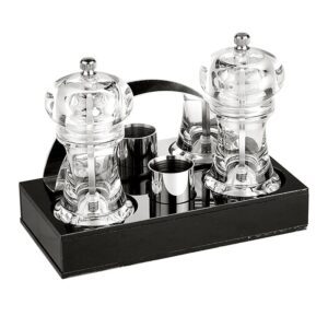 Biradlı GRV-197 Akrilik Menaj Seti, 4\'lü, 18.5x9.5x3 cm, Şeffaf