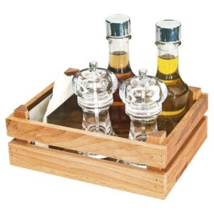 Biradlı GRV-2415 Ahşap Kasalı Tuzluk Yağlık Takımı, 5\'li