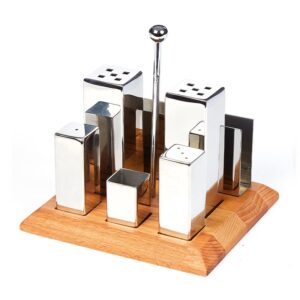 Biradlı GRV-260 Kare Tuzluk ve Baharatlık Seti, 6\'lı