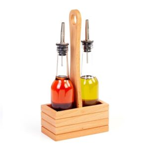 Biradlı GRV-285 Ahşap Standlı Oval Yağlık Takımı, 2\'li, 250 cc