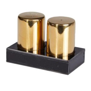 Biradlı GRV-320 Bodur Yuvarlak Tuzluk Seti, 2\'li, Altın