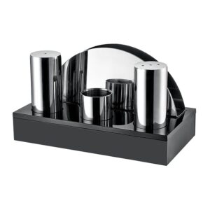 Biradlı GRV-52 Pleksi Standlı Tuzluk Peçetelik Takımı, 4\'lü