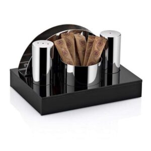 Biradlı GRV-66 Pleksi Standlı Yuvarlak Tuzluk Takımı, 4\'lü