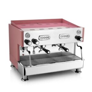 Brawi EFELİ EL Tam Otomatik Espresso Kahve Makinesi, Pembe, 2 Gruplu