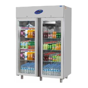 CSA CS.DBNK.1400.C Dik Tip Buzdolabı İki Cam Kapılı 1400 L 304 Kalite