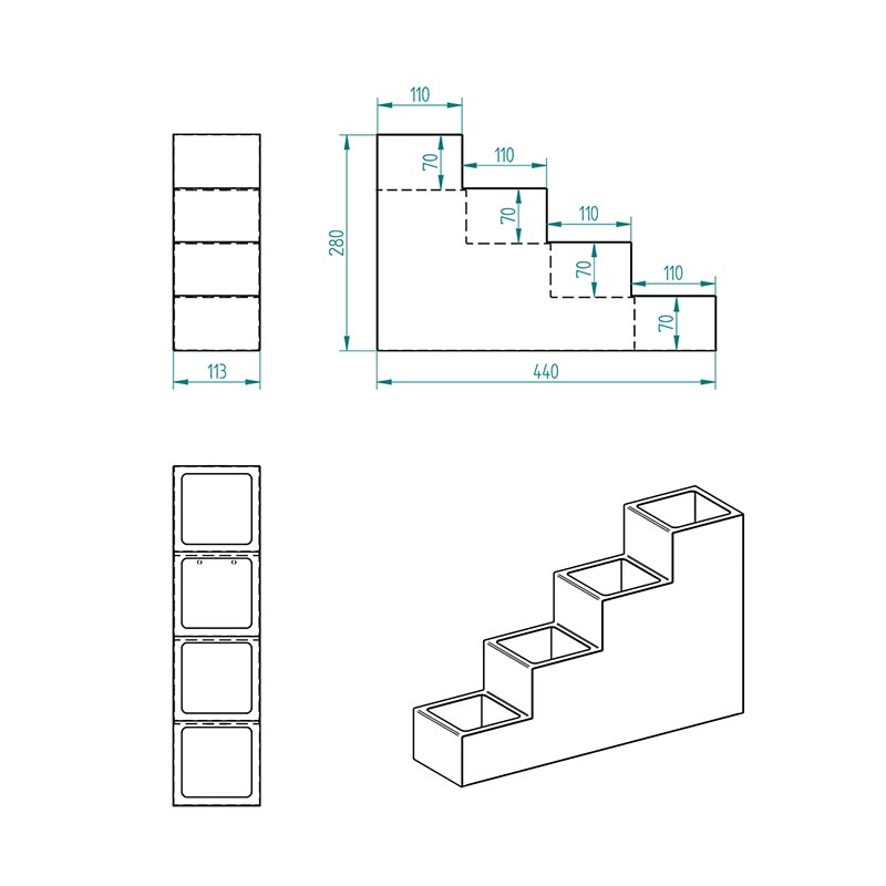 Decorelax 4 Bölmeli 4 Katlı Şurup ve Sos Standı, Siyah - Görsel 5