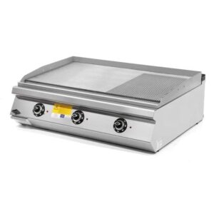 Empero 700 Plus Seri Yarı Oluklu Krom Pleyt Izgara Set Üstü 120x73x cm Elektirikli