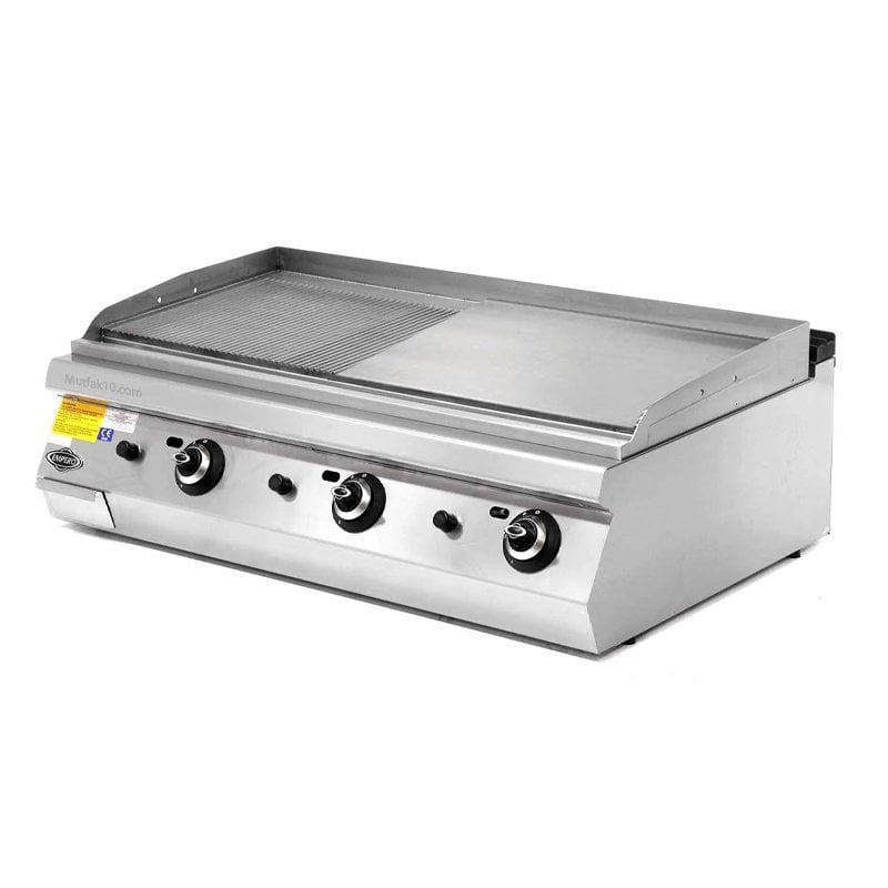 Empero 900 Plus Seri Yarı Oluklu Pleyt Izgara Set Üstü Gazlı 120x90 Cm