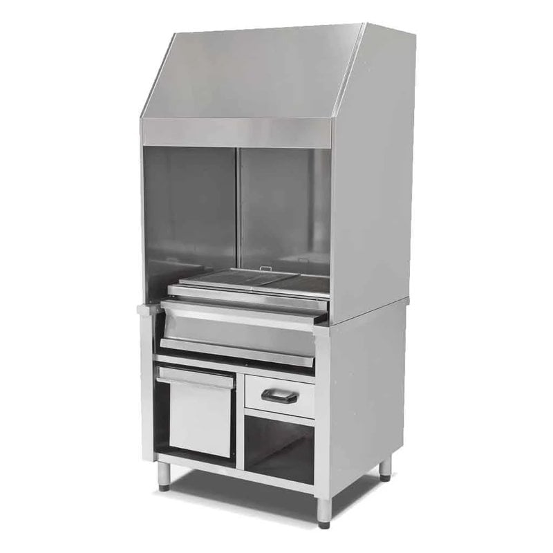 Empero Duvar Tip Izgara Paslanmaz Kömürlü 176x85x215 Cm