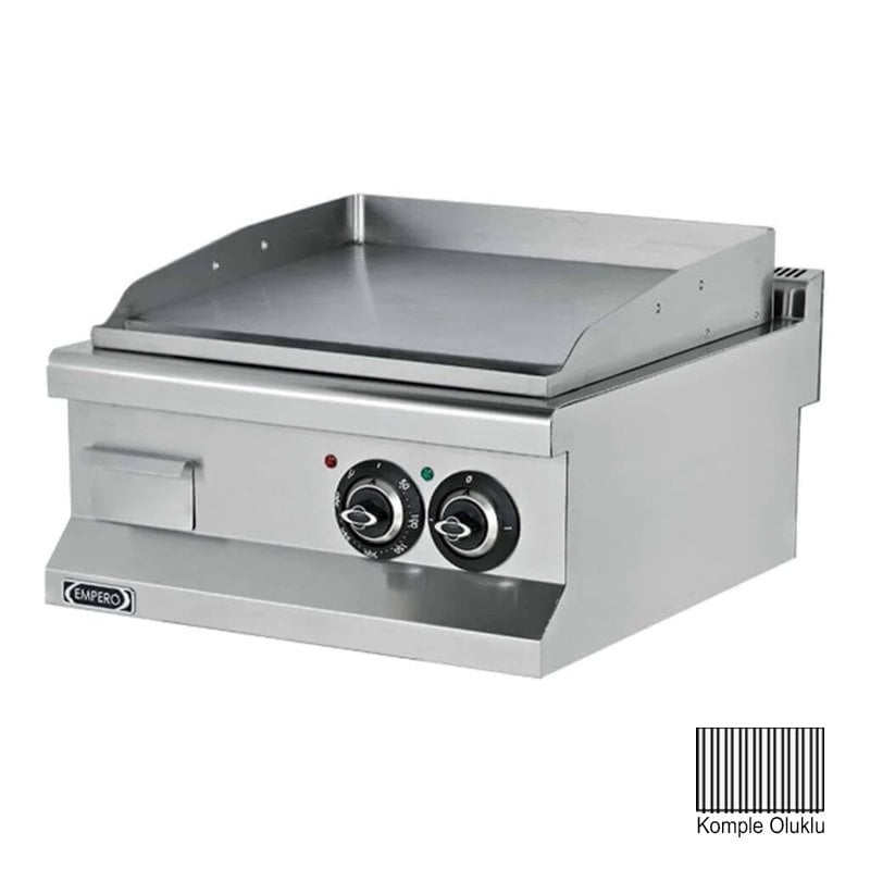 Empero Snack Seri Oluklu Krom Pleyt Izgara Set Üstü Elektrikli 60x63 Cm