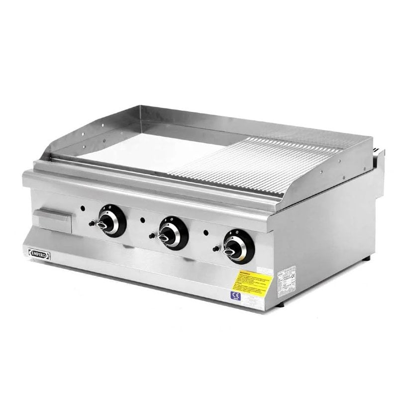 Empero Snack Seri Yarı Oluklu Pleyt Izgara Set Üstü Gazlı 90x63 Cm