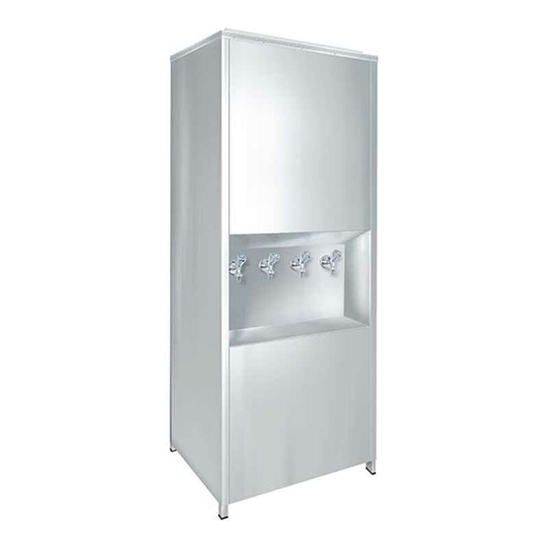 Emsaş EM300 Soğuk Su Sebili, 300 Litre, Komple Paslanmaz,4 Musluklu