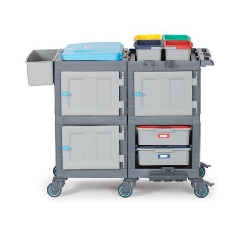 Fantom Procart 1354 Mop Fileli Hastane Temizlik Arabası, Çekmeceli - Görsel 3