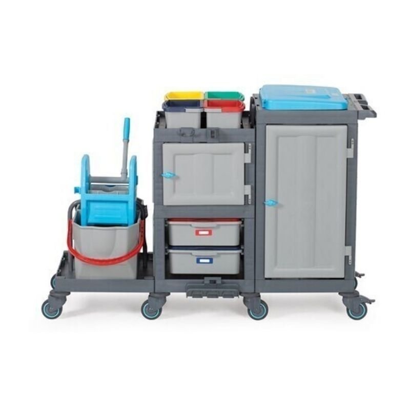 Fantom Procart 1363 Pres Kovalı Hastane Temizlik Arabası, 2 Çöp Bölmeli - Görsel 2