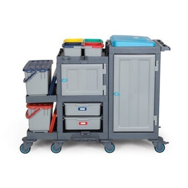 Fantom Procart 1365 Kova Takımlı Hastane Temizlik Arabası, 4 Çöp Bölmeli - Görsel 2