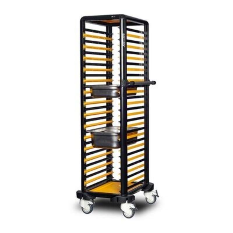 Gastrolley 150 Tekli Gastronorm Küvet Taşıma Arabası, Etrafı Açık, 53x71x174 cm - Görsel 2