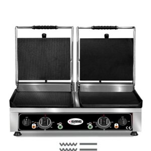 GMG KG 2735 DEGG Tost Makinesi Çift Kapaklı Yarı oluklu, Yarı Düz 2 x 36 x 27 cm