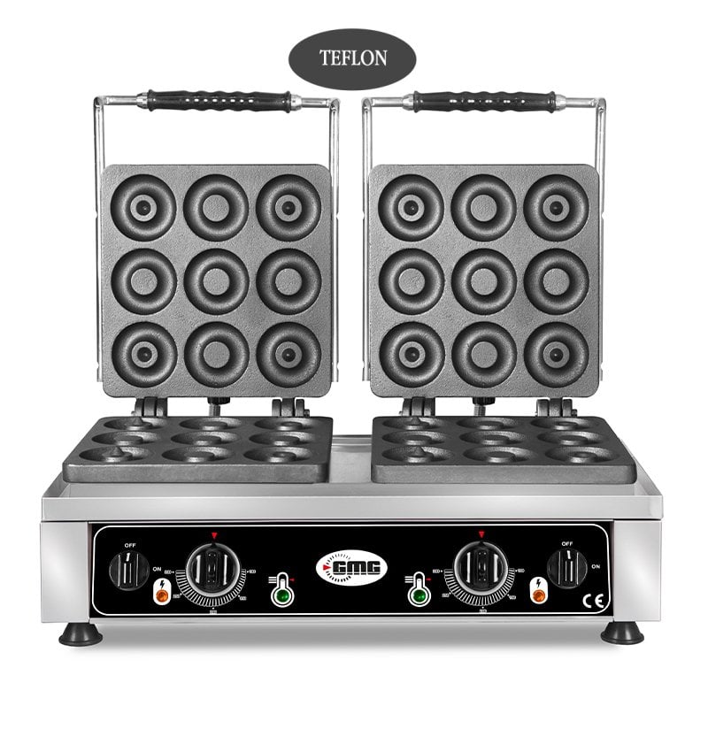 GMG KGW 29 Donut Model Waffle Makinesi, Çift Kapaklı