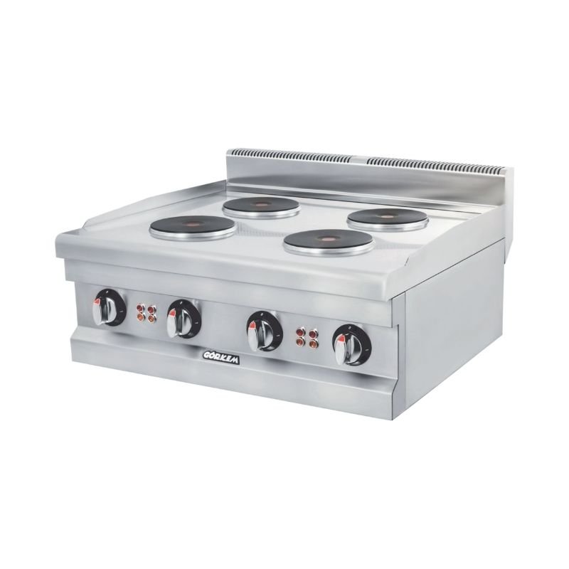 Görkem 700 Seri 4 Yuvarlak Pleytli Ocak Set Üstü Elektrikli 80x71 Cm