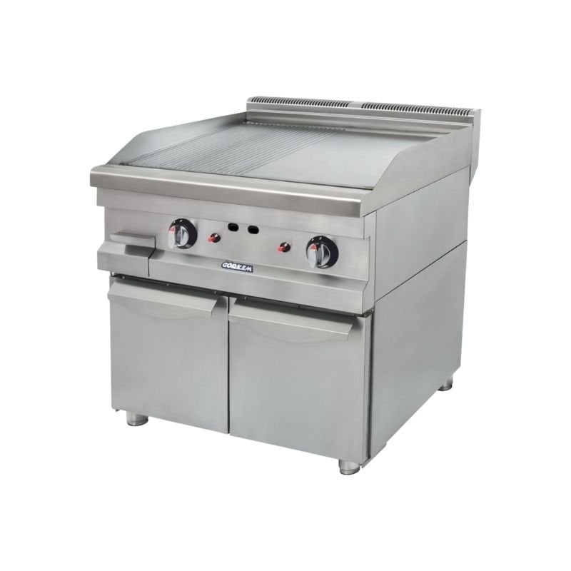 Görkem 700 Seri Yarı Oluklu Pleyt Izgara Dolaplı Gazlı 80x71 Cm