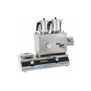 Görkem Çay Ocağı Üç Demlikli Elektrik + Doğalgaz 60 L