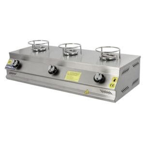 Görkem Künefe Ocağı 3 Gözlü Set Üstü Gazlı 80x34 Cm