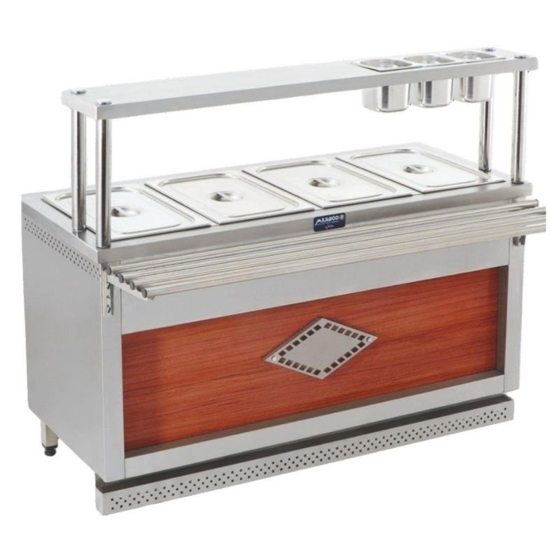 Görkem Sıcak Servis Ünitesi 4 Adet 1/1 Kapasiteli Elektrikli 150x65 Cm