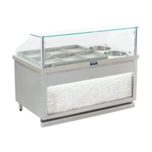 Görkem Sulu Yemek Tezgahı 10+2 Tepsili Gazlı 205x85 Cm