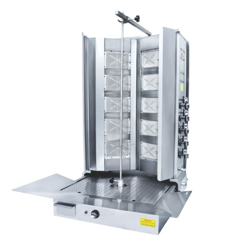 Görkem V Tip Döner Ocağı Alttan Motorlu 5+5 Radyanlı Gazlı