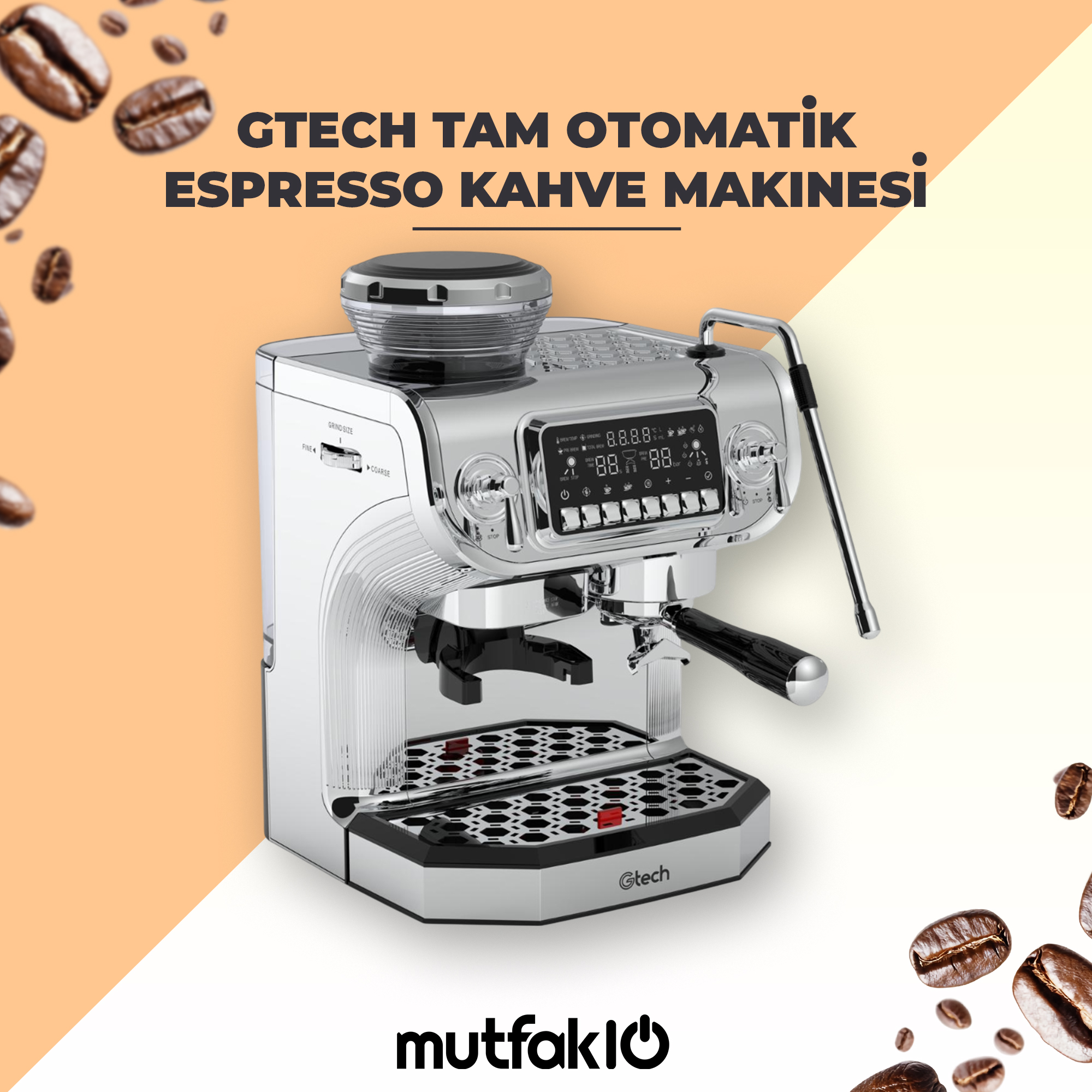 Gtech ST-530ED Tam Otomatik Espresso Kahve Makinesi Dijital 1 Gruplu - Görsel 2