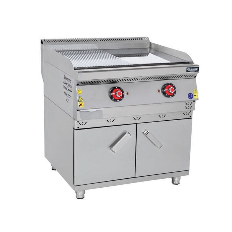 Himaksan Dolaplı Yarı Nevrürlü Pleyt Izgara, Elektrikli, 80x70 cm HMK-DIEN 878