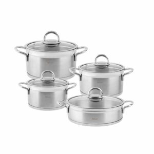 Hisar Orion 8 Parça Çelik Tencere Seti