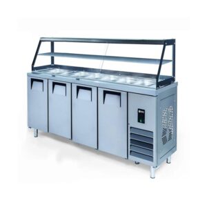 İceinox STS 650 CR 4 Kapılı Servis Buzdolabı Camlı 430 K 7 Adet 1/1-150 GN Kapasiteli 650 L