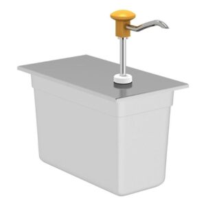 Kalando KD-002 Basmalı Sos Pompası Paslanmaz GN 1/3 7.25 L Sarı